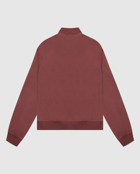 Brunello Cucinelli Детский бордовый бомбер с вышивкой BN05NE881C