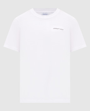 Off-White Біла футболка з принтом Logo 44MAA16MF26J00L