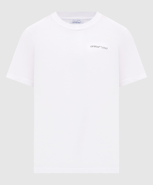 Off-White Белая футболка с принтом Logo 44MAA16MF26J00L