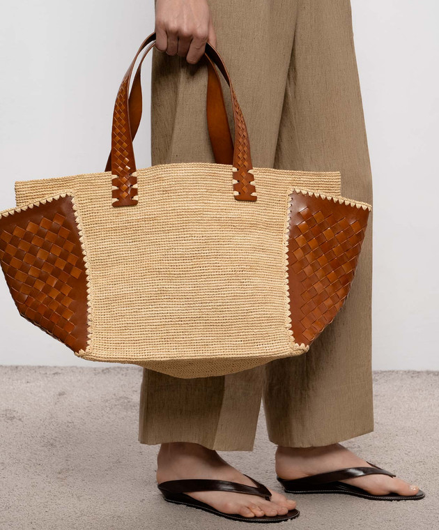 Dragon Бежева сука-тоут Chloe з рафії SZS6SDCHL зображення 2