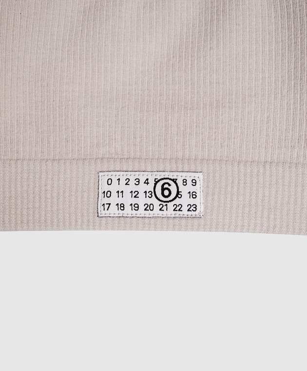 Maison Margiela MM6 Серый топ с нашивкой эмблемы MKRK40010 изображение 3
