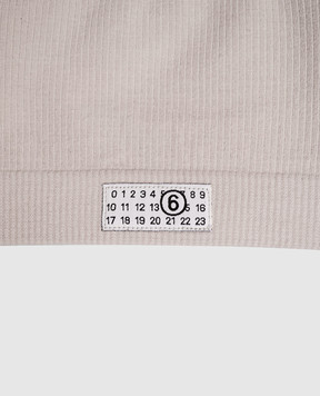 Maison Margiela MM6 Сірий топ з нашивкою емблеми MKRK40010