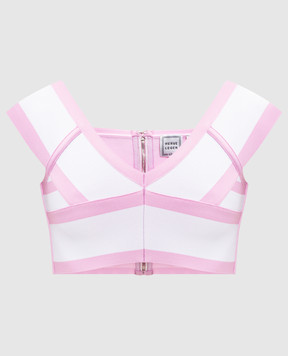 Herve Leger Рожевий топ Spotlight 46HLFT1571186