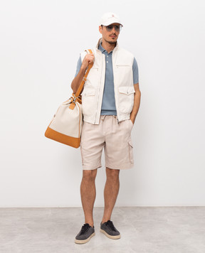 Brunello Cucinelli Поло блакитного кольору M29800125