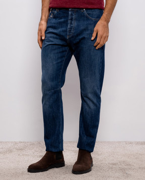 Brunello Cucinelli Сині джинси з ефектом потертості M0Z37X1290
