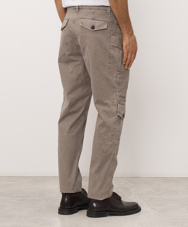 Brunello Cucinelli Серые брюки карго M225NS1070 изображение 4