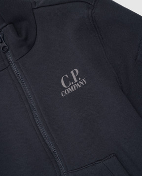 C.P. Company Детская синяя спортивная куртка с патчем логотипа CMF01NLCA6948