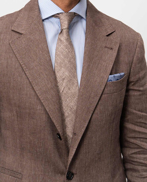 Pini Parma Коричнева краватка із шовку 60594203