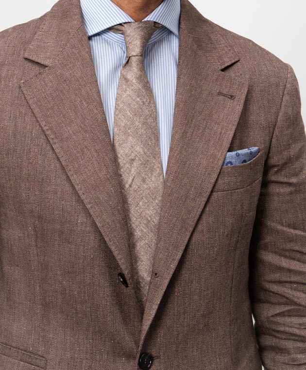 Pini Parma Коричнева краватка із шовку 60594203 зображення 2