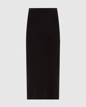 Allude Коричнева спідниця з вовни та кашеміру 26517081