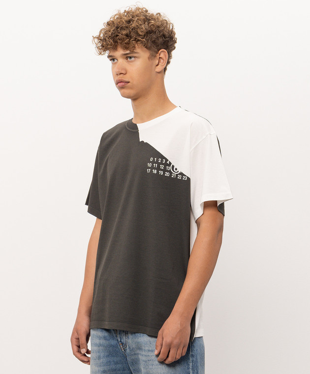 Maison Margiela MM6 Біла футболка в принт SH2GC0047M20048 зображення 3