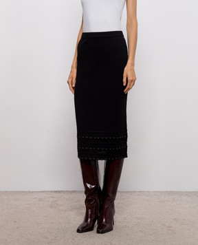 Twinset Черная юбка с кристаллами 262TP3098