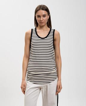 Ann Demeulemeester Майка Mara цвета айвори в полоску B0011982FA717