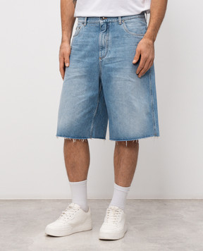 Dolce&Gabbana Голубые джинсовые шорты с нашивкой логотипа GP1T2DG8NU7