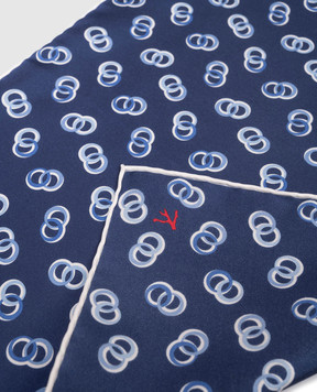 ISAIA Синя хустка-паше із шовку FZOOO5FZ802