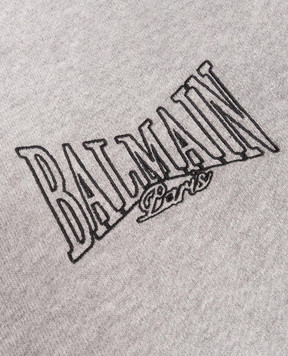 Balmain Дитячий сірий світшот з вишивкою логотипа BZ4H30Z3188810