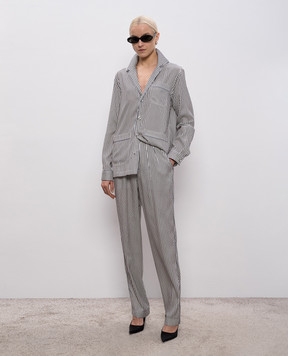 Tom Ford Сорочка із шовку в піжамному стилі CA3335FAX1712