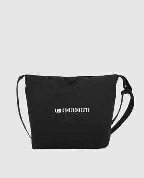 Ann Demeulemeester Чорна сумка з принтом логотипа B0012728FA620