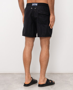 Vilebrequin Черные шорты для плавания с нашивкой MOOC4A00