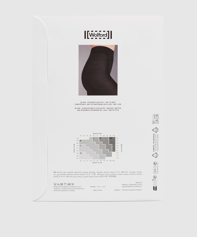 Wolford Бордові колготи VELVET DE LUXE 66 den 14775 зображення 2