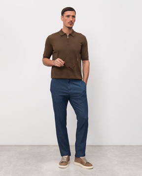 Castangia dal 1850 Коричневе поло з шовком DBPZ1S26