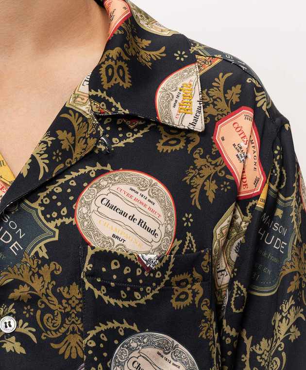 Rhude Черная рубашка BANDANA RHPF26SS02202 изображение 5