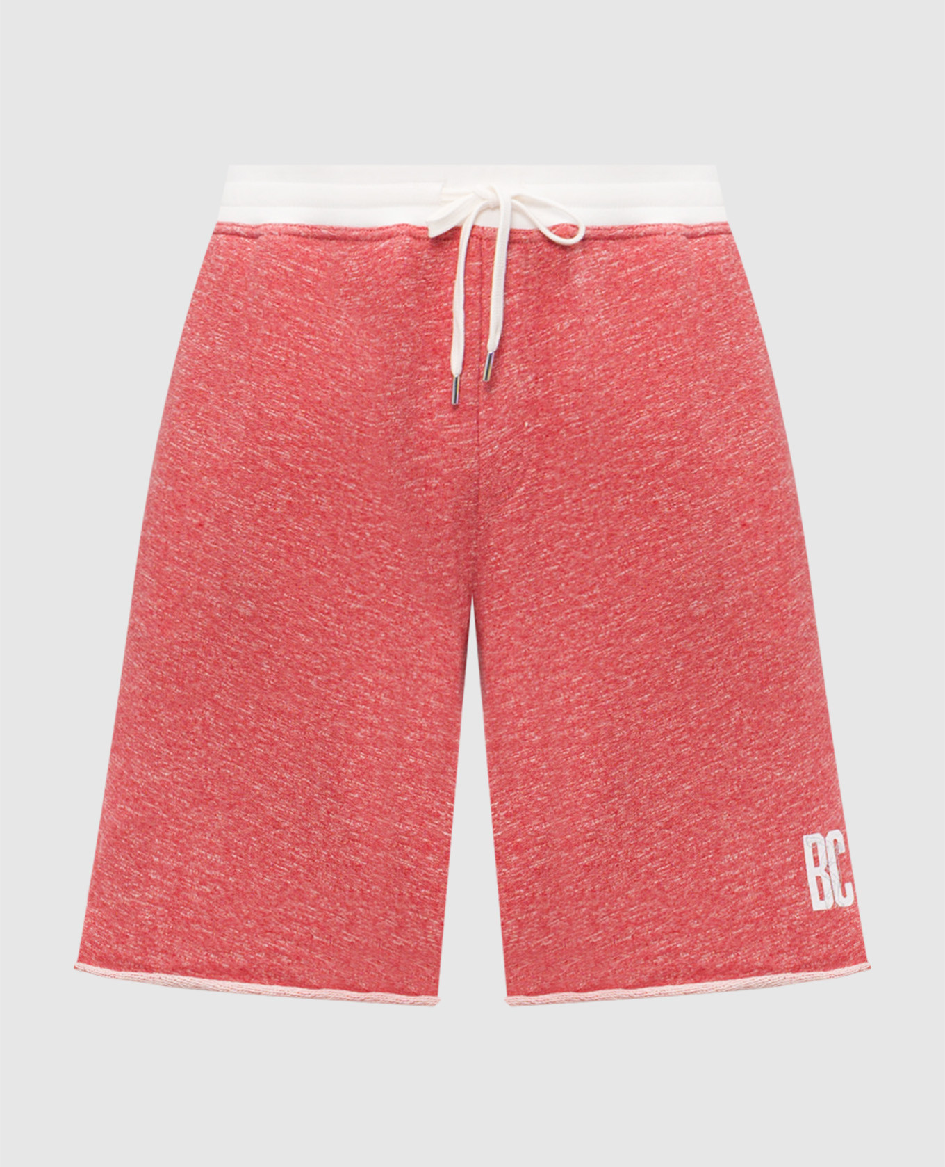 Красные шорты с принтом логотип монограммы