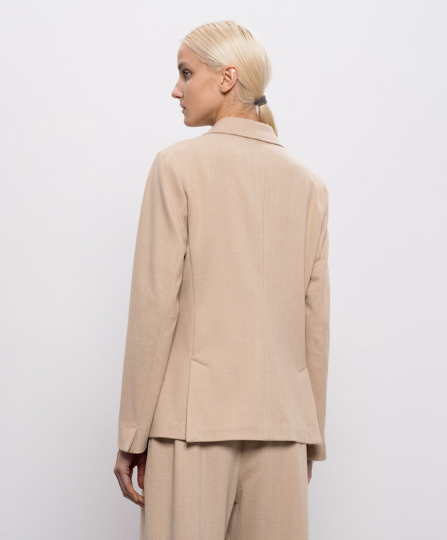 MooRER Бежевый двубортный жакет ALERIAPAR изображение 4