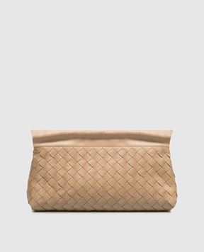 Bottega Veneta Бежева шкіряна сумка-кісет Notte 844626V3IV0