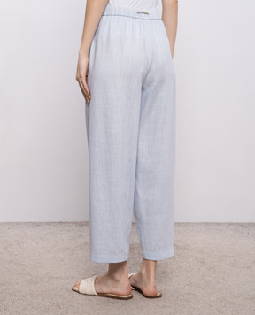 Herno Блакитні штани з льоном PT000222D12689