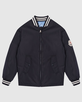 Moncler ENFANT Детская синяя двухсторонняя пуховая куртка-бомбер Cemal L19541A0001259876