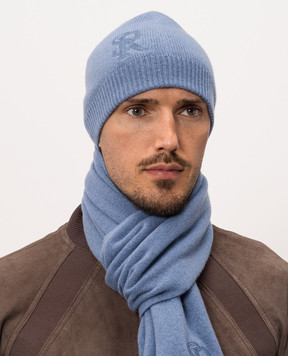 Stefano Ricci Блакитна шапка з кашеміру K606040CUFF26305