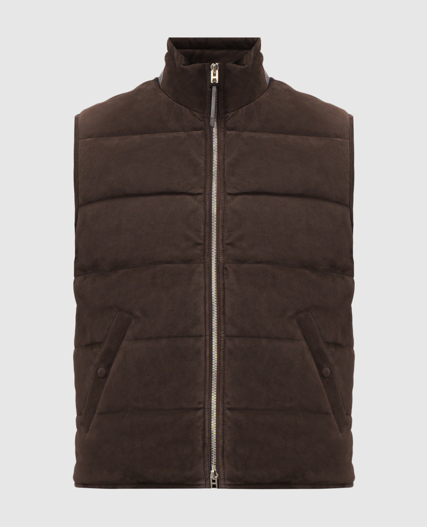 

Коричневый замшевый жилет, Верхняя одежда