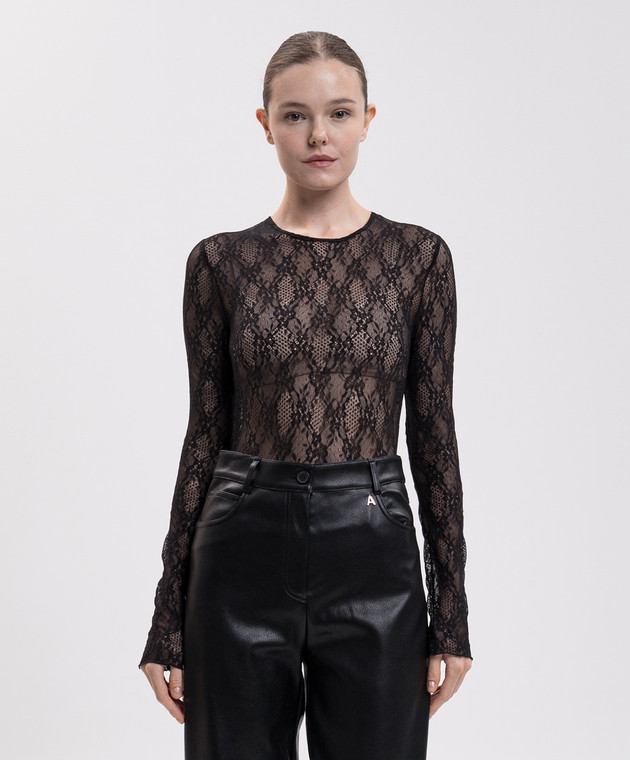 Twinset Черное боди из кружева 262LI2NEE изображение 3