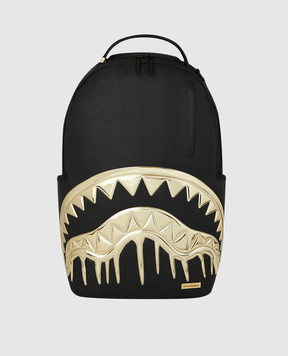 Sprayground Дитячий чорний рюкзак Goldheart Shark Drip 910B8178NSZ