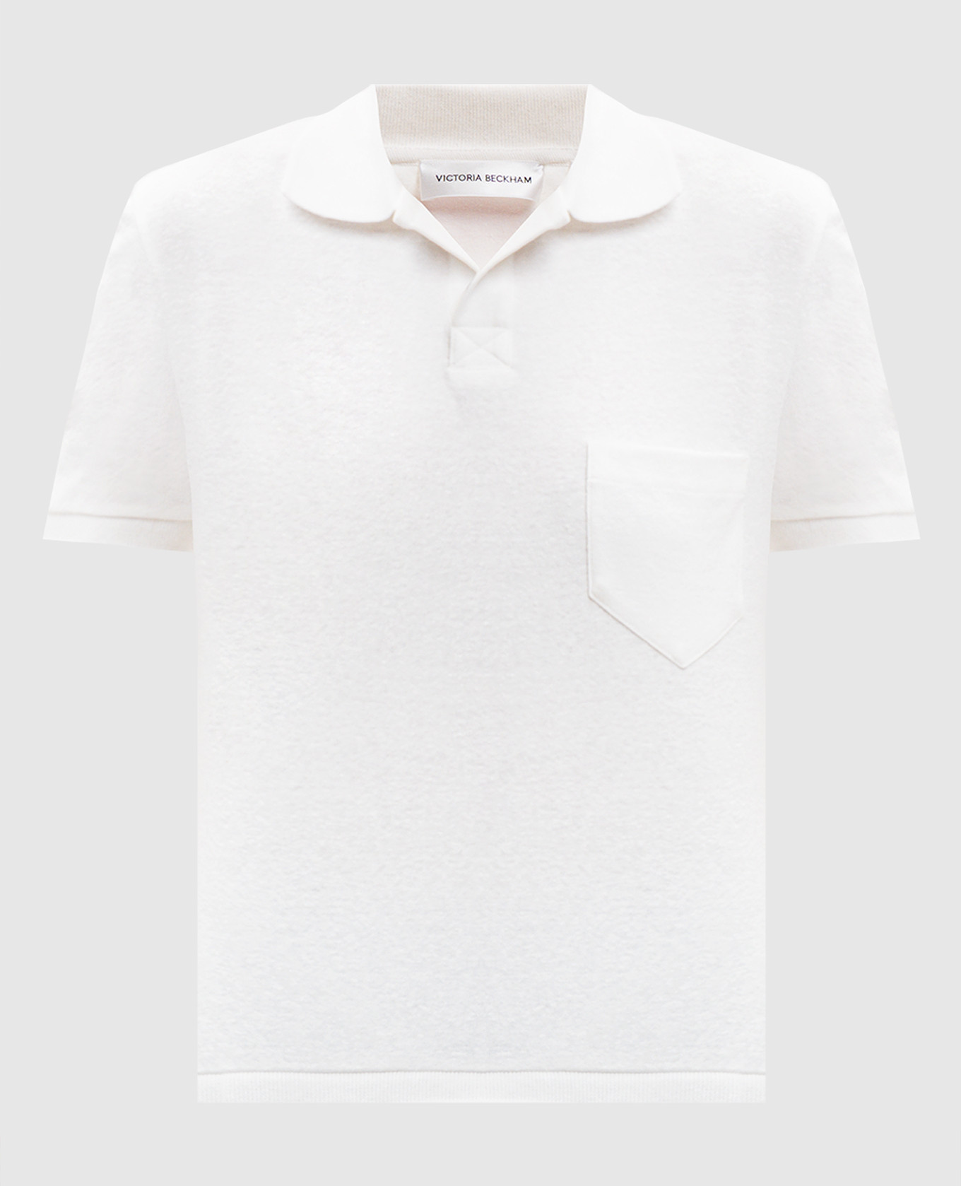 

Белое поло с леном, Белый, Поло