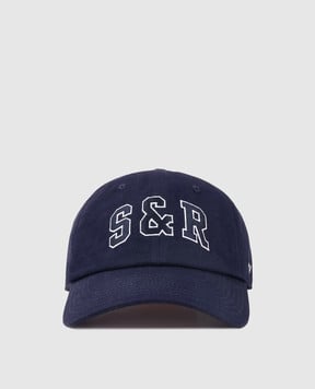 Sporty & Rich Голубая кепка с вышивкой монограммы логотипа AC07964082BL106