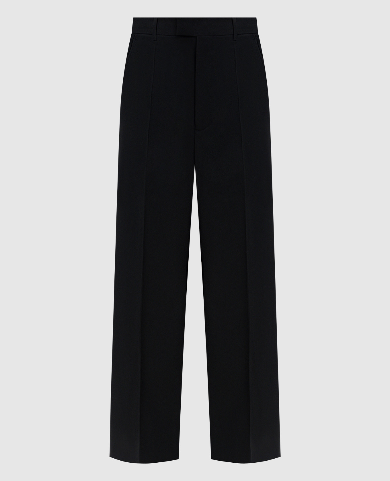 

Черные брюки из шерсти, Черный, Широкие брюки