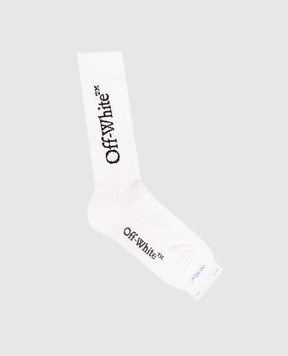 Off-White Білі гольфи з логотипом OWRA03IC99KNI001