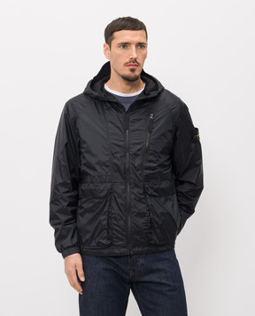 Stone Island Черная ветровка с логотип патч L1S154100057S0163