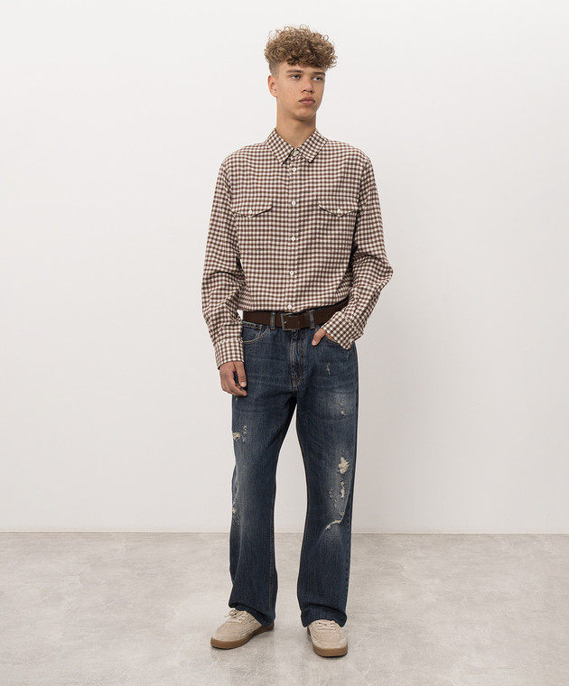 Maison Margiela MM6 Сині джинси з проріхами SH2LA0063M30063 зображення 2