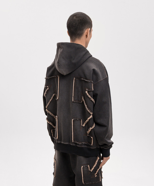 Off-White Сіра спортивні куртка з нашивкою емблеми 44MBE015S26D001 зображення 4