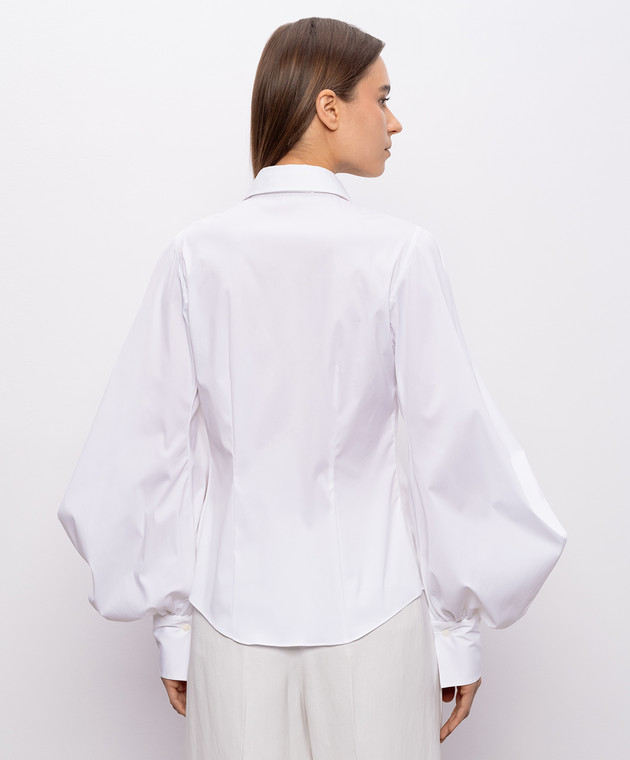 Brunello Cucinelli Біла сорочка з ланцюжком моніль M0091NM906 зображення 4