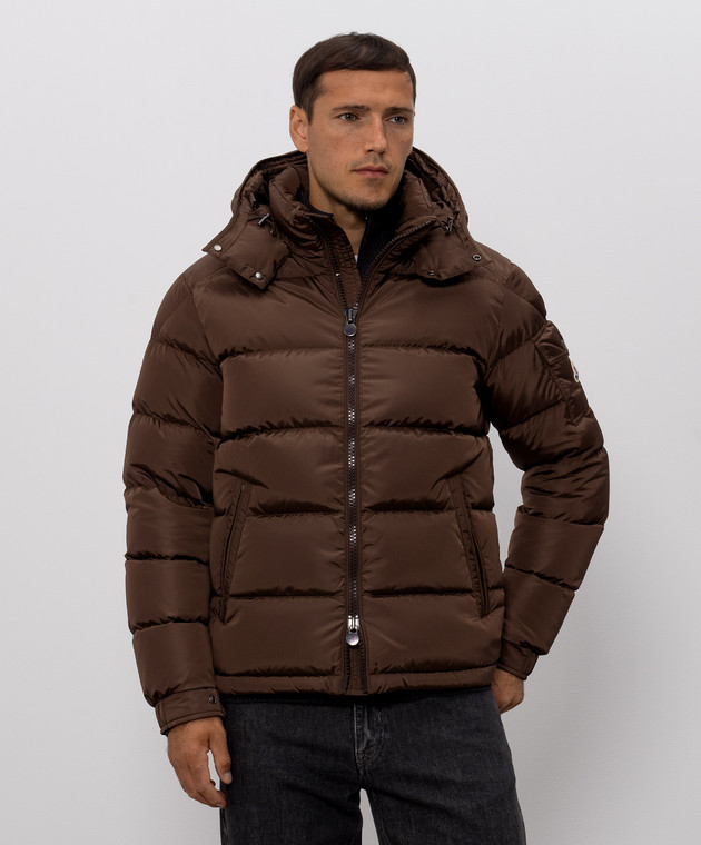 Moncler Коричневый пуховик Maya L20911A53600539ZD изображение 3