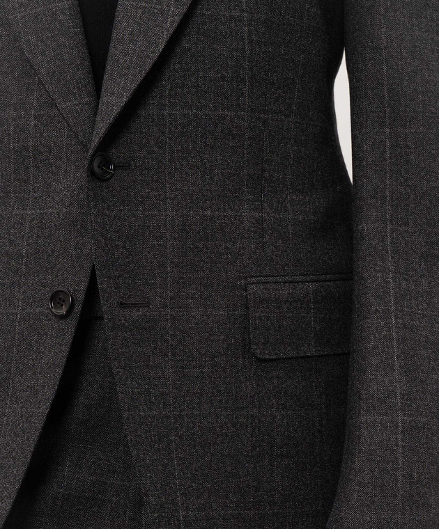 Tom Ford Сірий костюм з вовни в клітинку JLYP03W0154PLSS01W0154 зображення 5