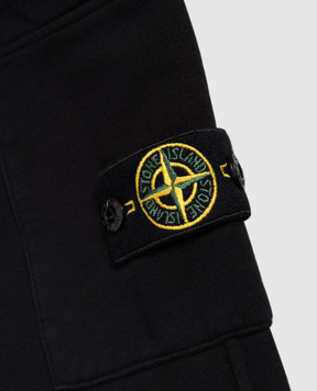 Stone Island Детские черные джоггеры с логотипом K2S166200001S0A201012