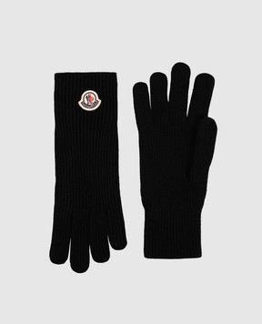 Moncler Чорні рукавички з вовни K20913A00008A9342