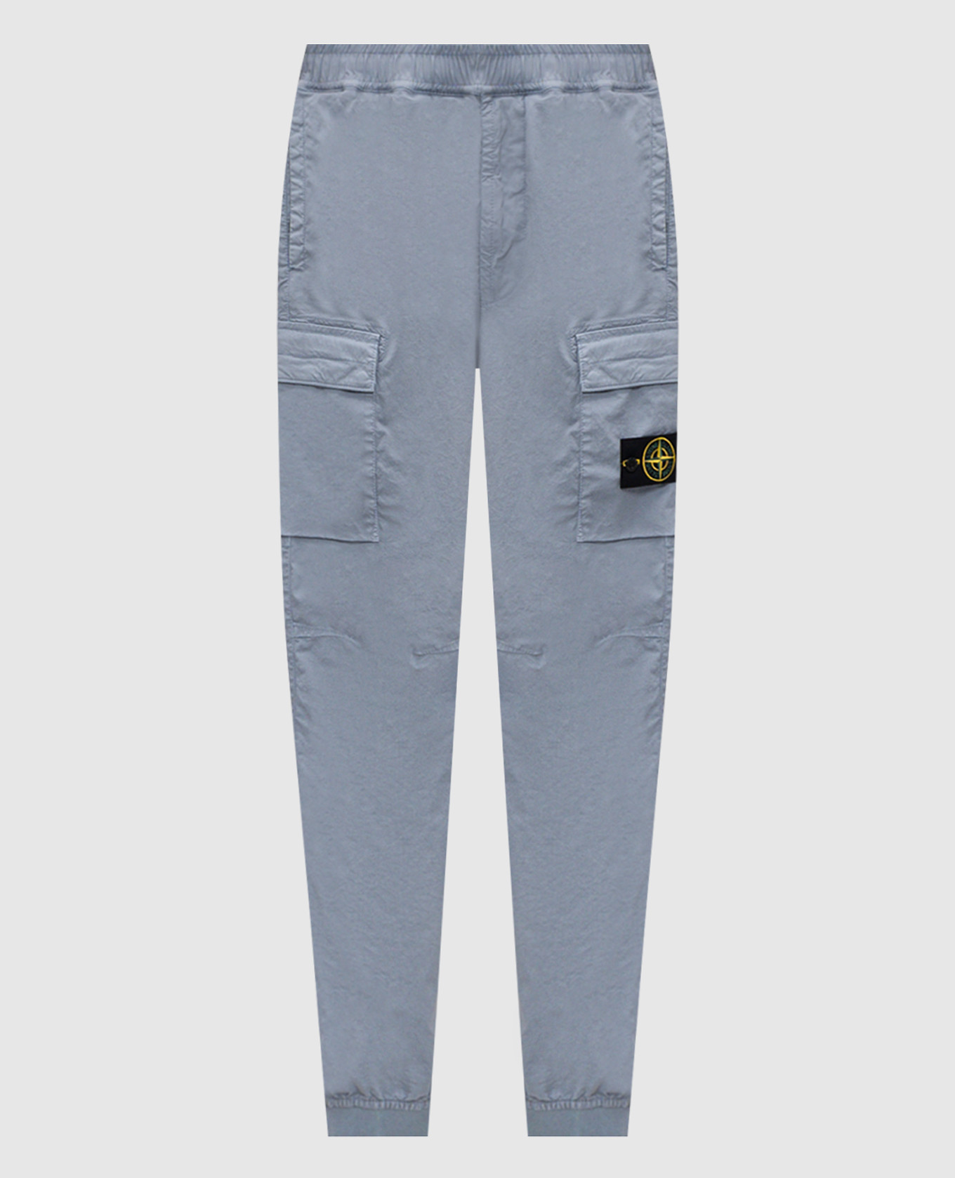 Голубые джоггеры с патчем логотипа
