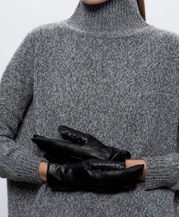 Sermoneta Gloves Чорні шкіряні рукавички B27TOUCH зображення 2