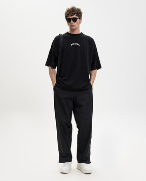 Palm Angels Черная футболка с принтом логотипа PMAA10BS26JER007